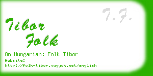 tibor folk business card